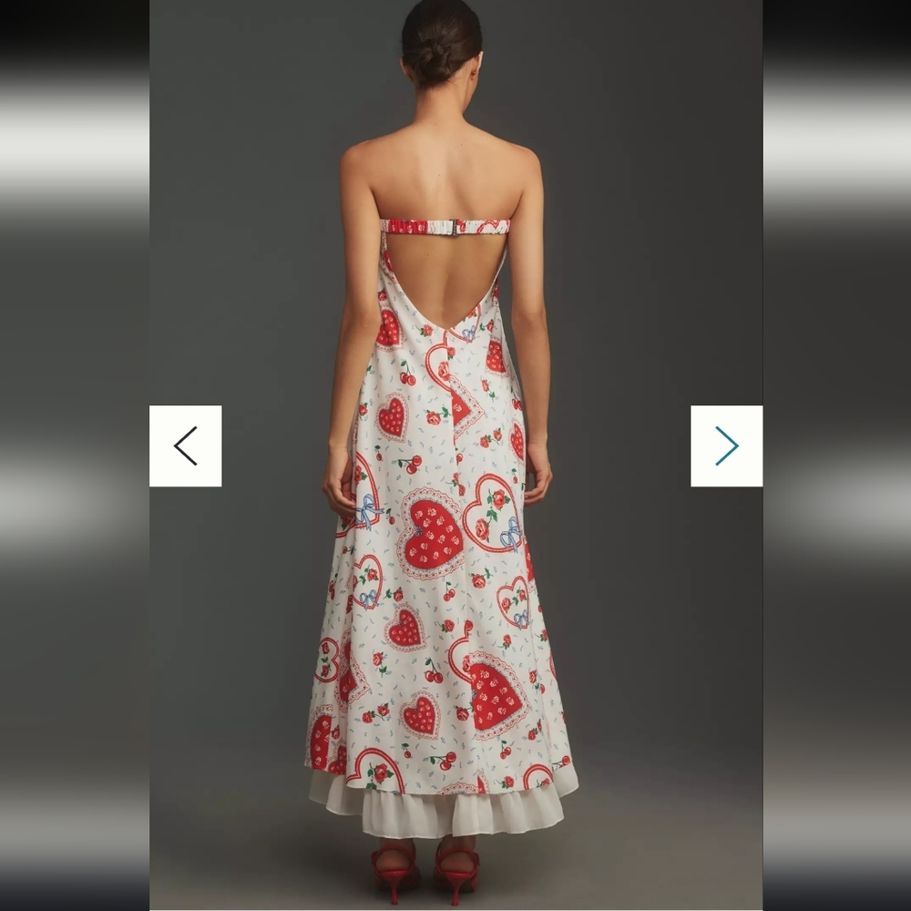 NWOT" For Love & Lemons Daisy Mae Strapless Midi Dress - Picture 3 of 9